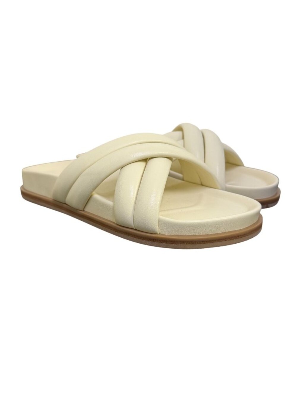 Covet Sol Slides Cream Sandals Size 38/7.5